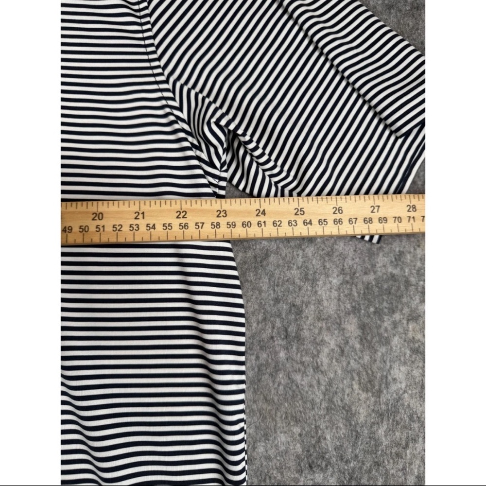 FootJoy Polo Shirt Men's Large Black White Striped Golf Stretch Performance - Picture 5 of 5